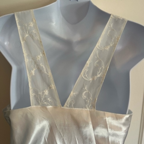 Vintage  Jia's intimate satin slip dress lingerie lace bridal romantic , size S - Picture 7 of 13